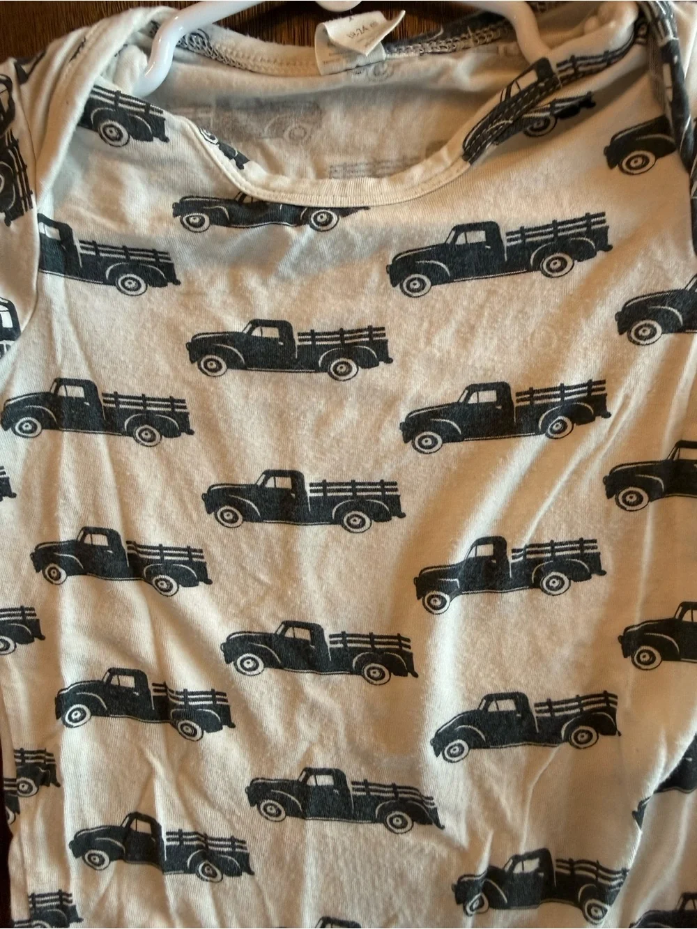 kate quinn White Short-Sleeve Truck Print One-Piece Bodysuit 18-24mo
